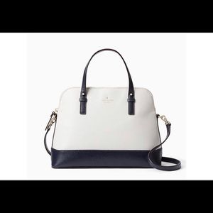 Kate Spade Back & White Rachelle Dome Satchel